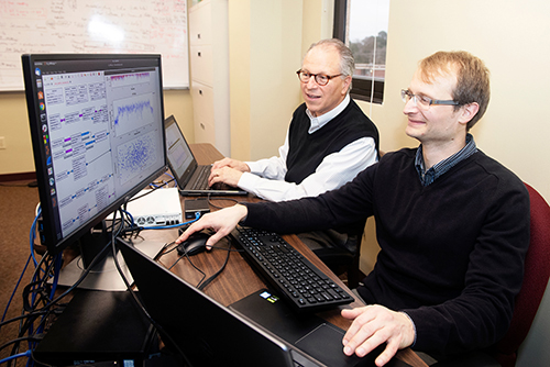 Vuk Marojevic, associate professor of electrical and computer engineering, and Robert Moorhead, director of the Northern Gulf Institute