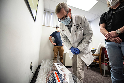 Dr. Philip Pearson, a physician at MSU’s Longest Student Health Center