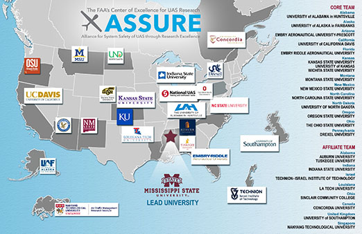 ASSURE map of affiliates