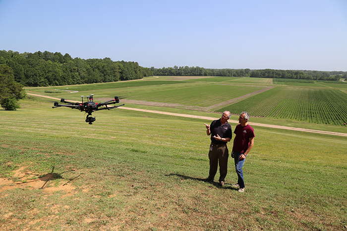 Robert Moorhead and Alessandro Matese conducting research