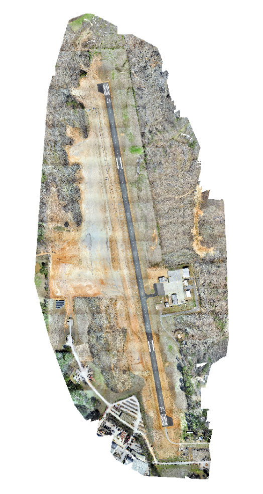 Overhead Image of Flight Line created with TrueView Sensor
