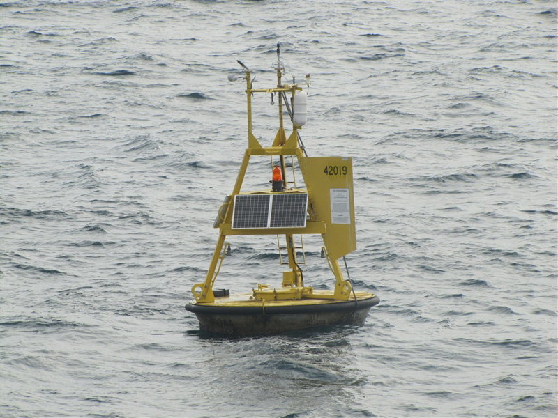 A meteorological buoy in the western Gulf of Mexico