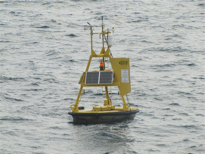 A meteorological buoy in the western Gulf of Mexico