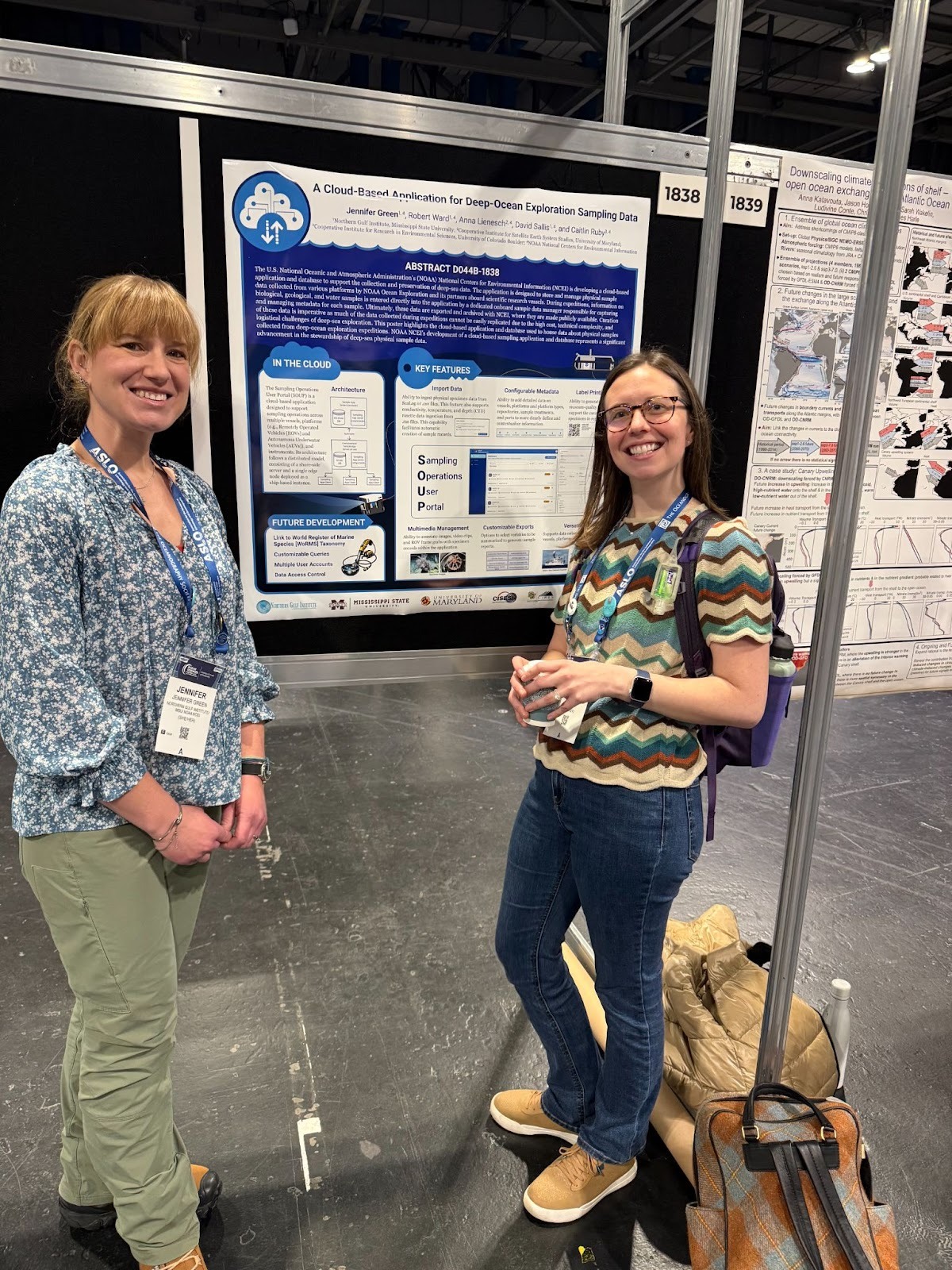 Jennifer Green with poster