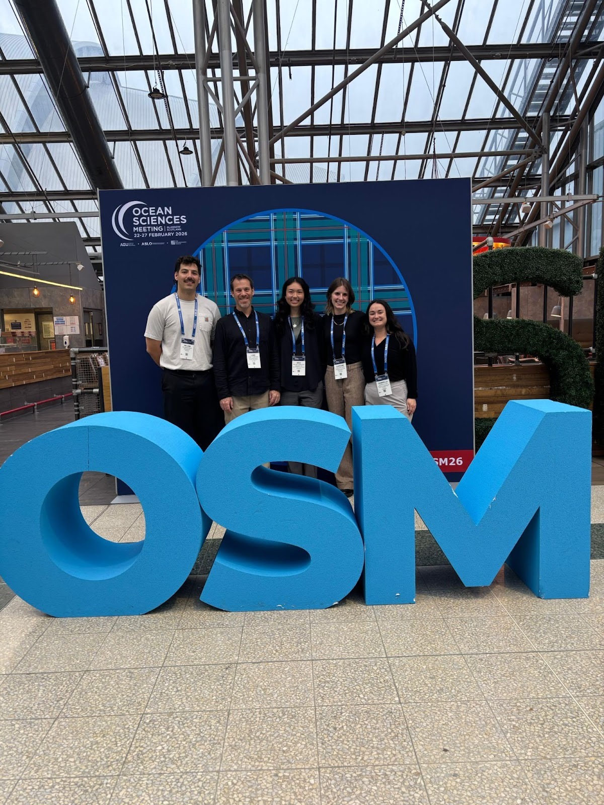 Luke Thompson and collogues at OSM sign